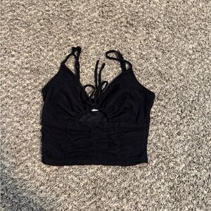 Urban Outfitters Black Tie-Strap Top